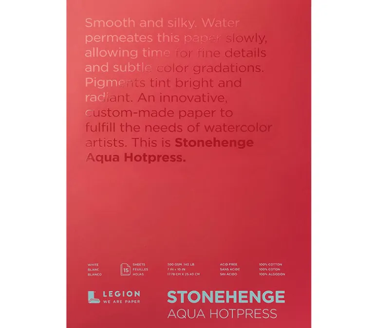 Stonehenge White Aqua Block 140# – Hot Press – 9×12