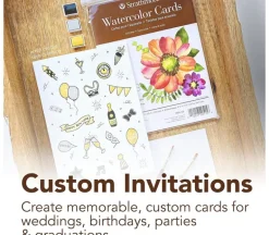 Strathmore Greeting Cards – Watercolor – Black – 6 Cards