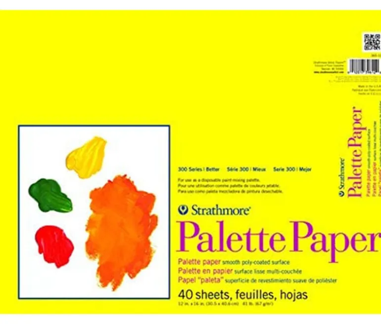 Strathmore 300 Series 41# Paper Palette Pad – 12-inch x 16-inch – Tape Bound – 40 Sheets