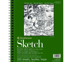 Strathmore 400 Series 60# Recycled Sketch Pad 100/sheets (view sizes)