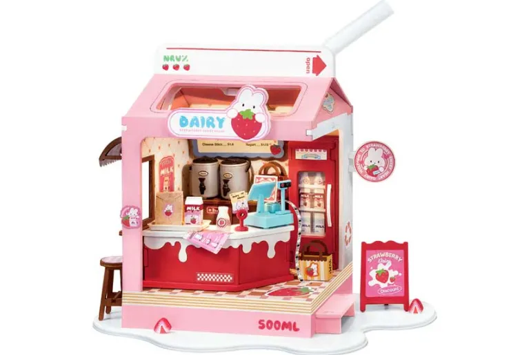Strawberry Milk Box Mini House Kit