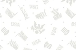 Strength and Honor White on White Stars and Stripes