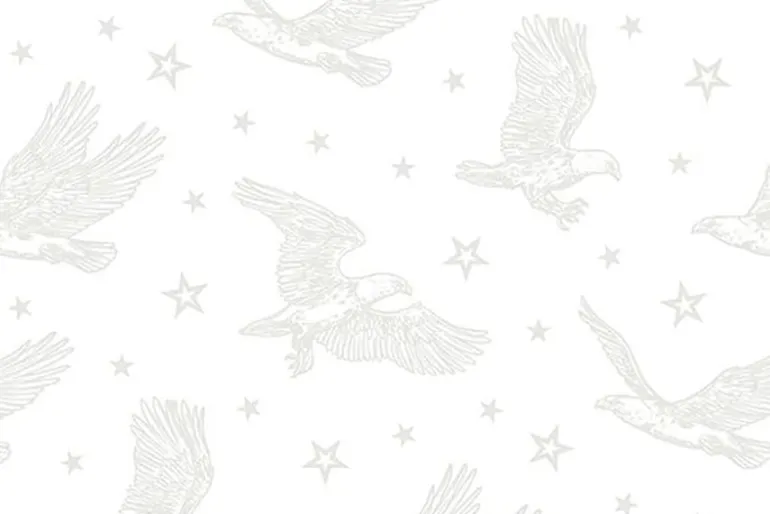 Strength and Honor White on White Eagles in Flight