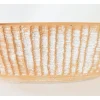 Striped Oblong Concrete Pot Vase