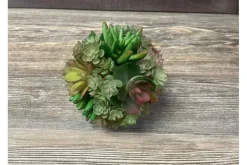 4″ Succulent Ball, Green/Orange