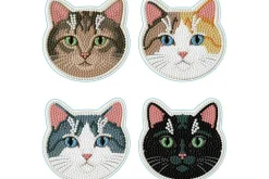 Succulents Coasters Diamond Painting Kit 4pc