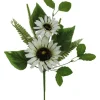 16″ Sunflower Spray, White