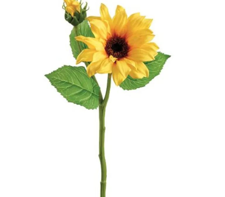 14″ Sunflower Spray, Yellow