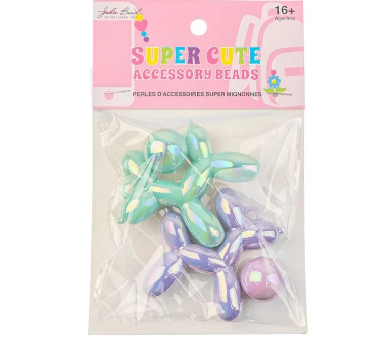 Super Cute Acrylic Animal Beads – Purple and Blue