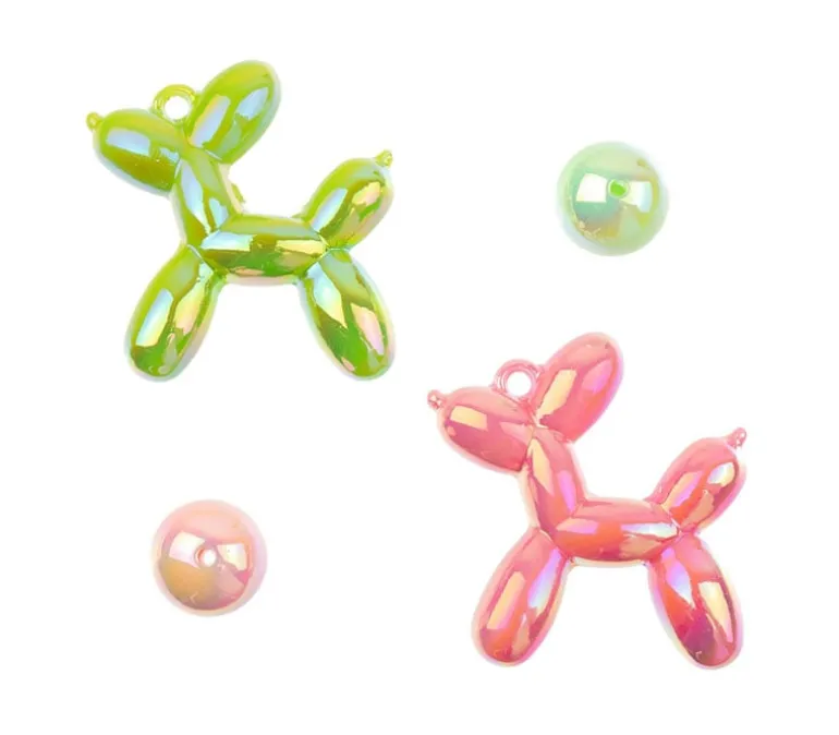 Super Cute Acrylic Animal Beads – Purple and Blue