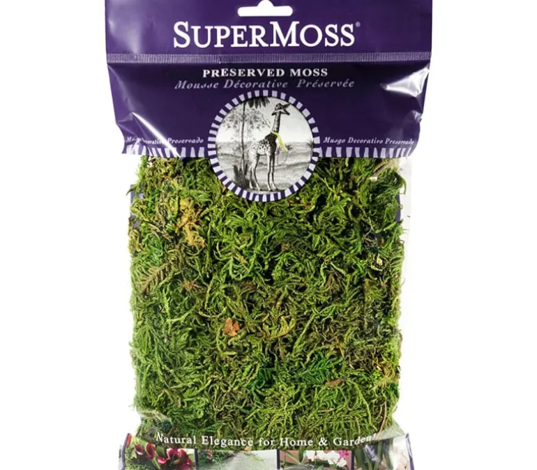 SuperMoss Spanish Moss – Grass Green – 4-ounce