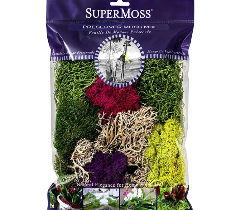 SuperMoss Spanish Moss – Grass Green – 4-ounce