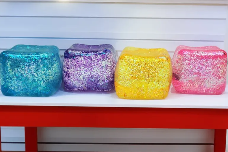 Surprise Glitter Ice Cube Squishy Toy
