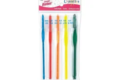 Susan Bates Crystalites Crochet Hook Set, 5 Sizes