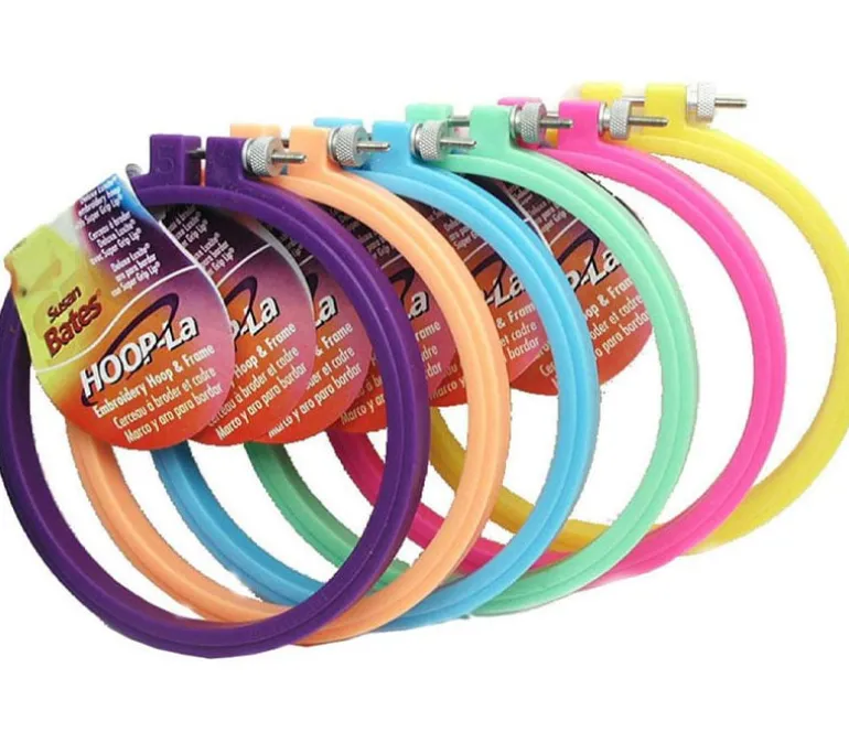 Susan Bates Hoop-La Embroidery Hoop and Frame – 7-inch – Color Shipped is Picked Randomly