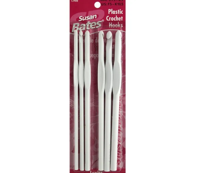 Susan Bates Plastic Crochet Hook Set – F5-K10 1/2