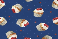 Sweet Cherry Cupcake Toss on Navy
