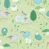 Sweet Little Lamb Little Lamb Scenic on Green
