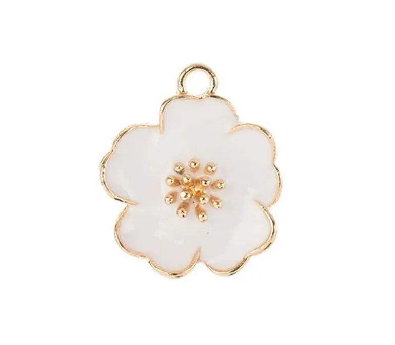 Sweet & Petite Charms – Purple Flower – 4 Charms