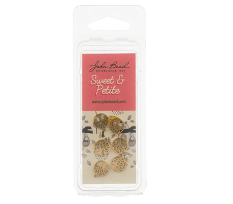 Sweet & Petite Charms – Purple Flower – 4 Charms
