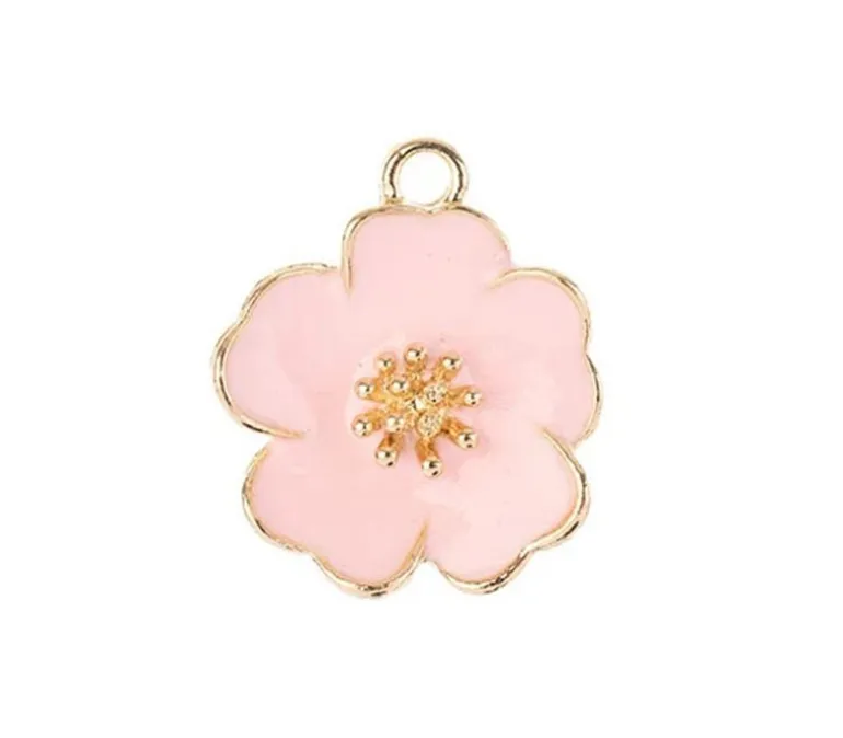Sweet & Petite Charms – Purple Flower – 4 Charms