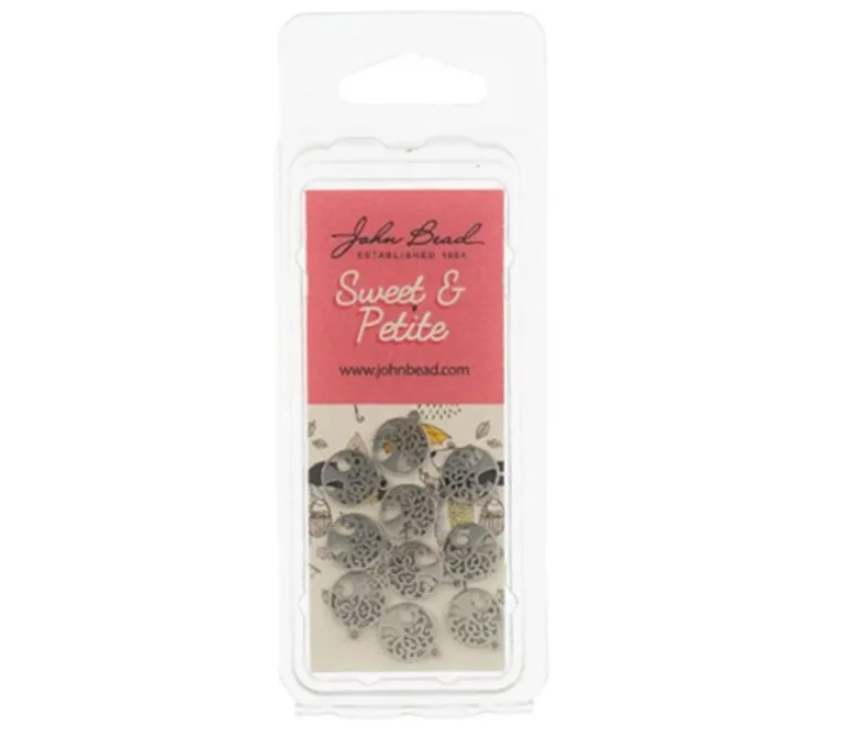 Sweet & Petite Charms – Purple Flower – 4 Charms