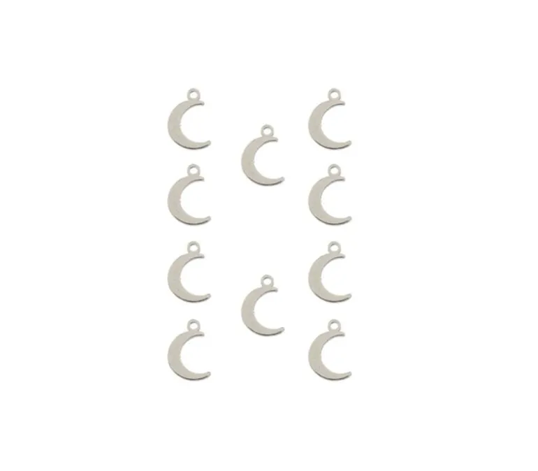 Sweet & Petite Charms – Small White Heart – 10 Charms