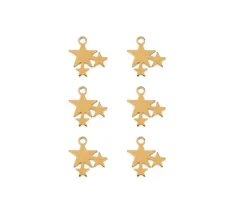 Sweet & Petite Charms – Stars Gold – 6 Charms