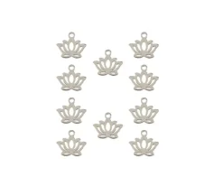 Sweet & Petite Charms – Stars Silver – 10 Charms
