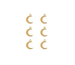 Sweet & Petite Charms – Water Lily Gold – 6 Charms
