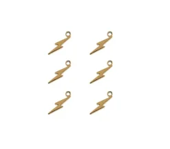Sweet & Petite Charms – Water Lily Gold – 6 Charms