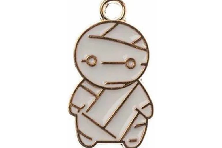Sweet & Petite Halloween Mummy Charms, 21.5x12mm, 10 Count