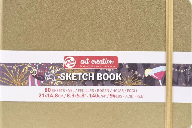 Talens Art Creation 5.11X8.27 Hardcover Sketchbook – Navy Blue