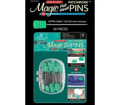 Taylor Seville Magic Pins Flathead Patchwork Extra Long, 1 5/8 inch. – 50 count
