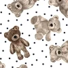 Teddy Bear Printed Cuddle in Quartz