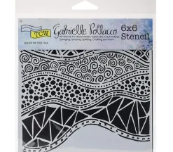 The Crafters Workshop Stencil – Mini Crazy Waves