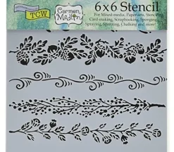 The Crafters Workshop Stencil – Fanciful Borders