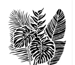 The Crafters Workshop Tropical Fronds Stencil