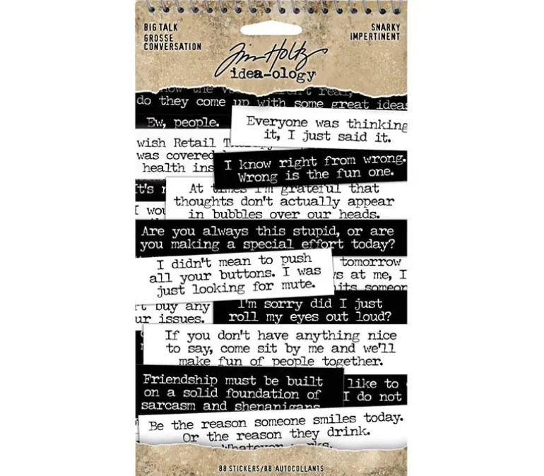 Tim Holtz Idea-ology Big Talk Snarky Stickers