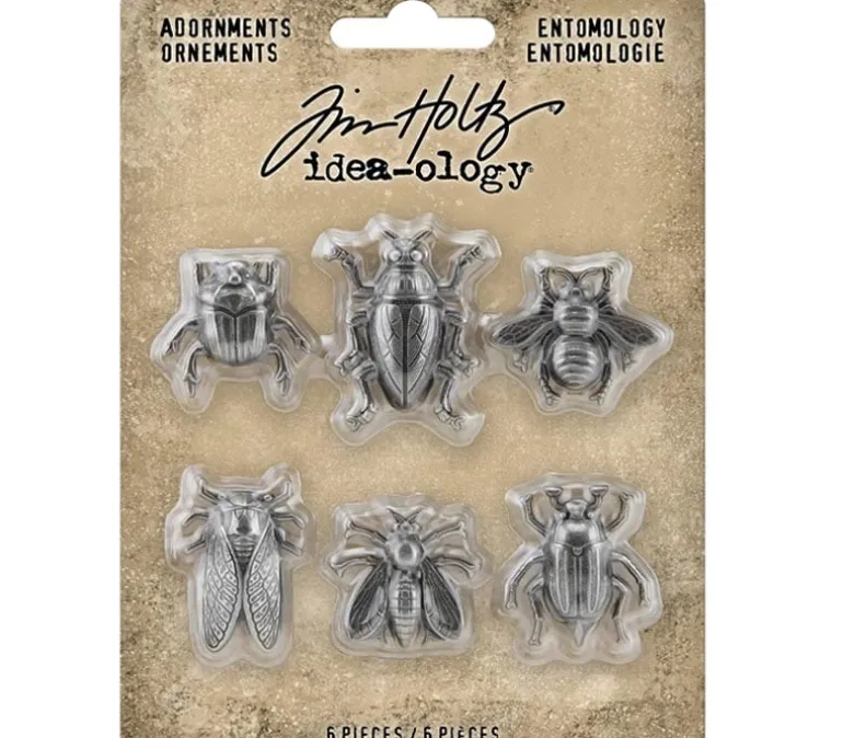 Tim Holtz Idea-ology Entomology Adornments – 6 Piece