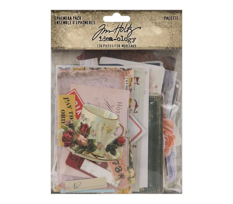 Tim Holtz Idea-ology Ephemera Pack Large Palette – 135 Piece