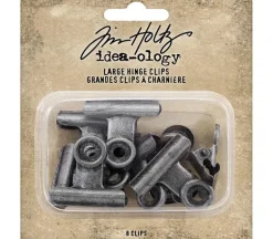 Tim Holtz Idea-ology Hinge Clips – Large – 8 Piece