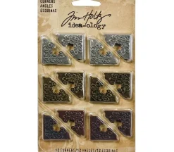 Tim Holtz Idea-ology Metal Corners – 12 Piece