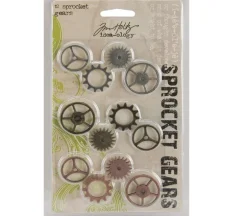 Tim Holtz Idea-ology Metal Sprocket Gears – 12 Piece