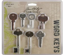 Tim Holtz Idea-ology Metal Word Keys – 7 Piece