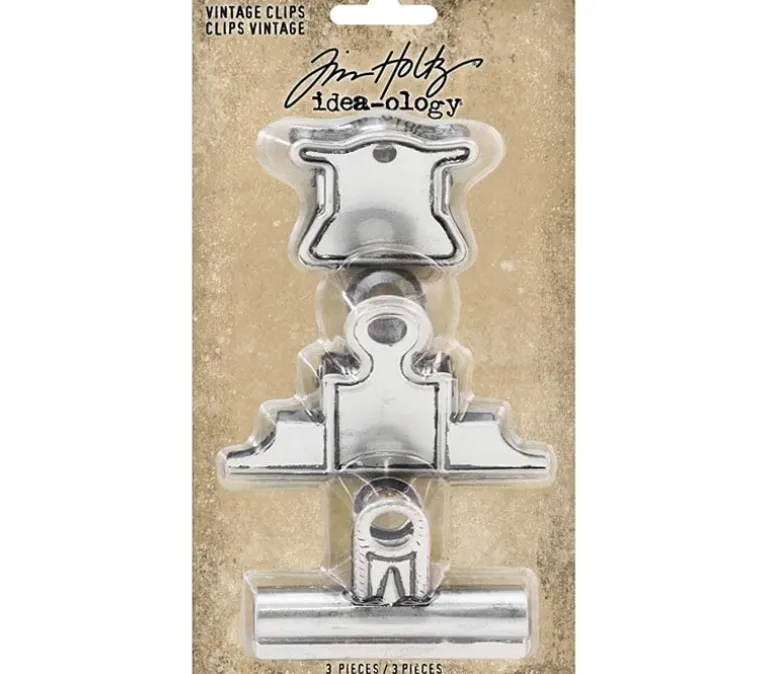 Tim Holtz Idea-ology Vintage Clips – 3 Piece