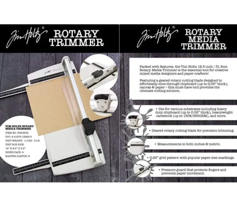 Tim Holtz Slide Trimmer – 12.5-Inch Precision Paper Cutter