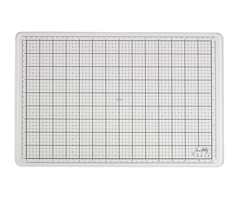 Tim Holtz Travel Glass Studio Mat – White