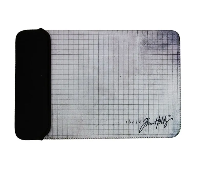 Tim Holtz Travel Glass Studio Mat – White