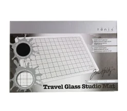 Tim Holtz Travel Glass Studio Mat – White